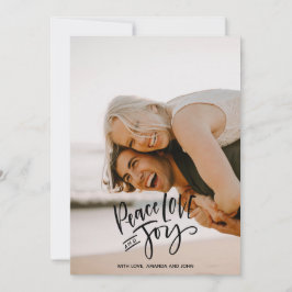 ピースラブジョーホリデイズバーチカルフォト |黒 シーズンカード