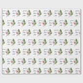 ピースラブジョーホリーベリーウォーター色クリスマス ラッピングペーパー (フラット)