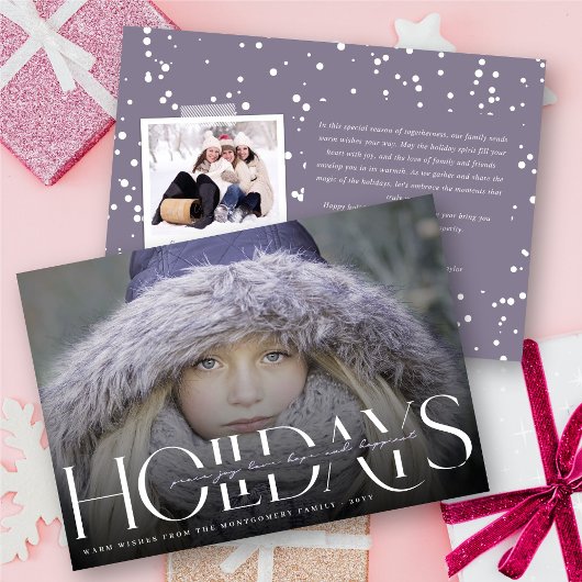 ピースラブジョーホープ最も幸せな休日の写真モダン シーズンカード