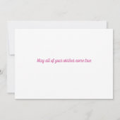 ピースラブスウィート16かわいらしピンク16誕生日 カード (裏面)