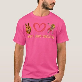 ピースラブスケルトン Tシャツ