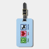 ピースラブスコティッシュテリア ラゲッジタグ (正面縦)