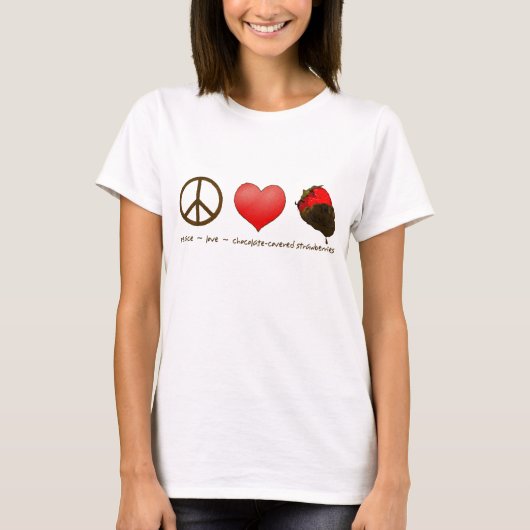 ピースラブストロベリー Tシャツ (正面)