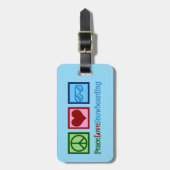 ピースラブスノーボードカスタムスノーボーダー ラゲッジタグ (正面縦)