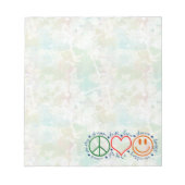 ピースラブスマイル ノートパッド (正面)