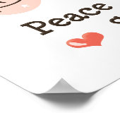 ピースラブソフトボールポスタープリント ポスター (角)