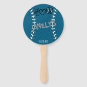 ピースラブソフトボール誕生日 ハンドファン (正面)