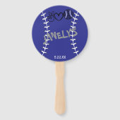 ピースラブソフトボール誕生日 ハンドファン (正面)