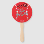 ピースラブソフトボール誕生日 ハンドファン (裏面)