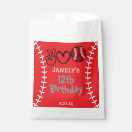 ピースラブソフトボール誕生日 フェイバーバッグ
