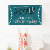 ピースラブソフトボール誕生日 横断幕 (インサイチュ)