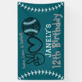 ピースラブソフトボール誕生日 横断幕 (縦)