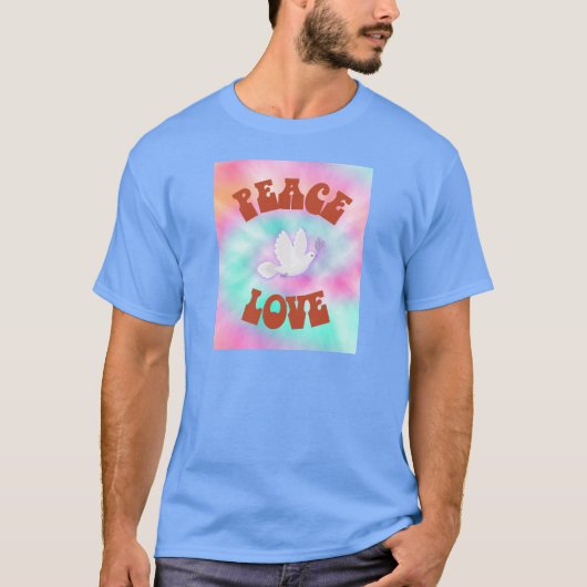 ピースラブタイダイ Tシャツ (正面)