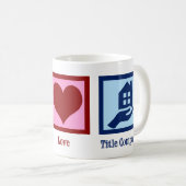 ピースラブタイトル会社役員 コーヒーマグカップ (正面右)