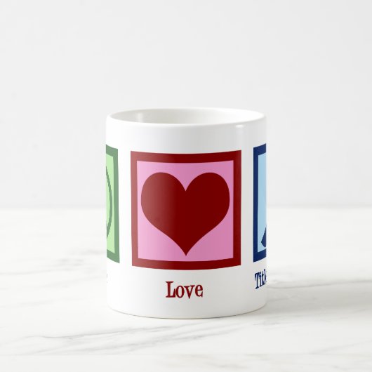 ピースラブタイトル会社役員 コーヒーマグカップ (中央)