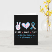 ピースラブタイプ1糖尿病認識度男性女性k カード (黄色い花)