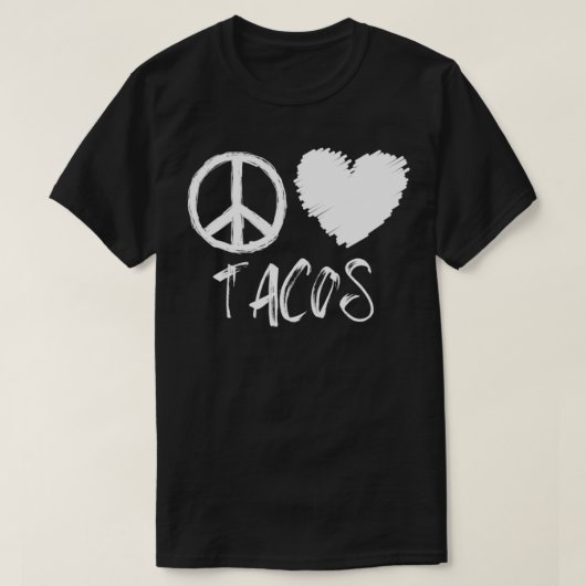 ピースラブタコス・プルオーバー Tシャツ (デザイン正面)