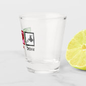 ピースラブタトゥーかわいいタトゥーアーティストガン ショットグラス (右)