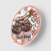 ピースラブタンク ラウンド壁時計 (傾斜)