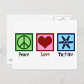 ピースラブタービンファン ポストカード (正面/裏面)