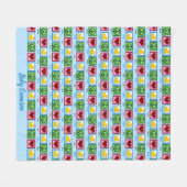 ピースラブダックキュートカスタムベビー フリースブランケット (正面(横))