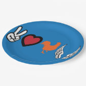 ピースラブチキンウィング ペーパープレート (アングル)