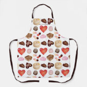 ピースラブチョコレートキャンディハート エプロン (正面)