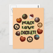 ピースラブチョコレート ポストカード (正面/裏面)