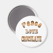 ピースラブチョコレート マグネット (正面/裏面)