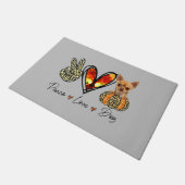 ピースラブチワフアスカーフレオパード秋サンクシー ドアマット (アングル)