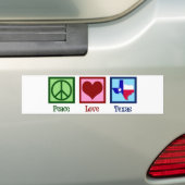 ピースラブテキサス州テ誇りを持ったキサン バンパーステッカー (車上)