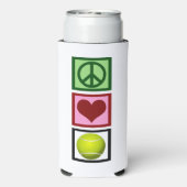 ピースラブテニスの選手かわいい スリム缶クーラー (Seltzer裏面)