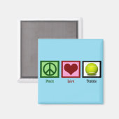 ピースラブテニスブルー マグネット (正面/裏面)