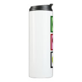 ピースラブテニス選手かわいいパーソナライズされた タンブラー (回転左)