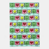 ピースラブテニス キッチンタオル (縦)