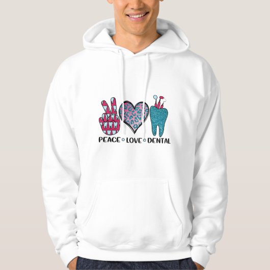 ピースラブデンタルクールTシャツ パーカ (正面)