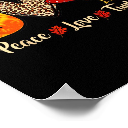 ピースラブトルコ小さな巡礼者の感謝祭 ポスター (角)