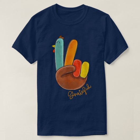 ピースラブトルコ感謝の手のサイン感謝してい Tシャツ (デザイン正面)