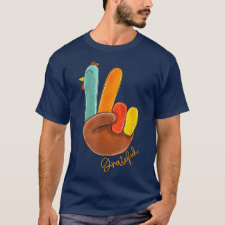 ピースラブトルコ感謝の手のサイン感謝してい Tシャツ