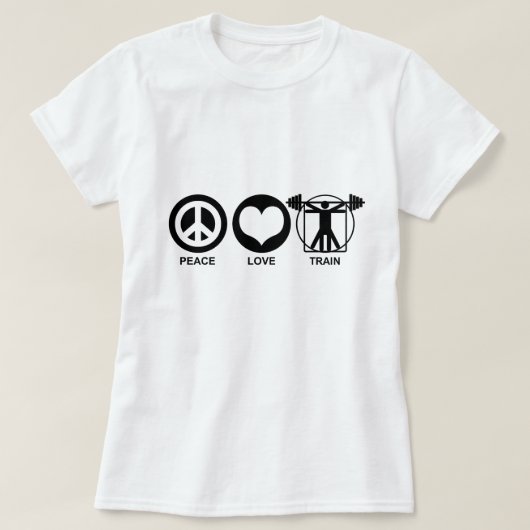 ピースラブトレイン Tシャツ (デザイン正面)