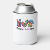 ピースラブドッグ絞り染めドッグポー犬ママ可愛いモテ 缶クーラー (缶裏面)