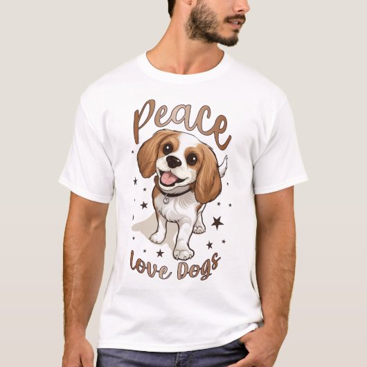 ピースラブドッグ Tシャツ (正面)
