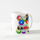 ピースラブドーナッツプライド コーヒーマグカップ (正面右)