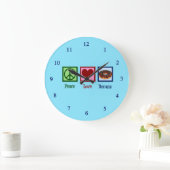 ピースラブドーナツ ラージ壁時計 (ホーム)