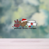 ピースラブナースハロウィンクラシックのTシャツ アクリルサイン (ニュートラル)