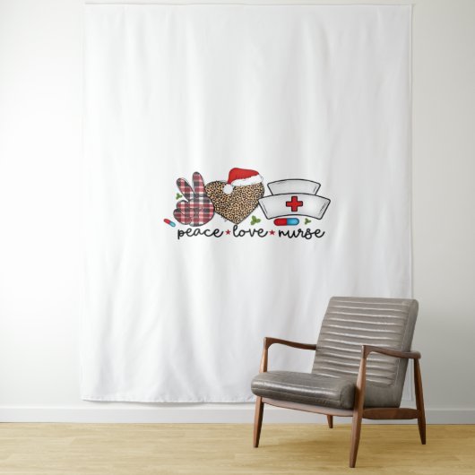 ピースラブナースハロウィンクラシックのTシャツ タペストリー (インサイチュ)