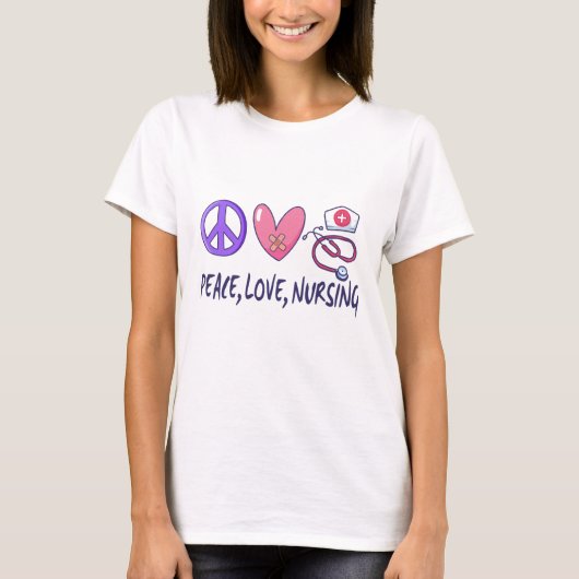 ピースラブナース Tシャツ (正面)