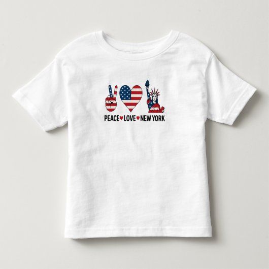 ピースラブニューヨーク トドラーTシャツ (正面)