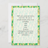 ピースラブニンジン、かわいい緑とオレンジのデザイン 招待状 (裏面)