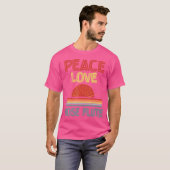 ピースラブノーズフルートおもしろい Tシャツ (正面フル)